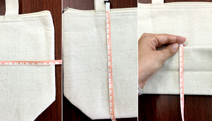 ナチュラル・保冷温ランチバッグ(SNS-0600726)ランチバッグのサイズ