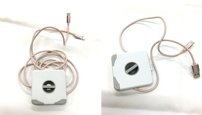 スマホスタンドになるケーブルホルダー（3in1ケーブル付き）（SNS-0600800）トートバッグの肩掛け時