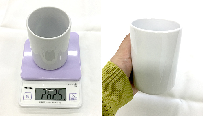 白湯呑（SNS-0600799）本体サイズ