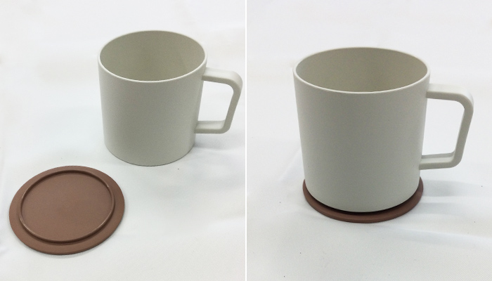 スフィア・生分解性樹脂マグカップ（蓋付き）（SNS-0600766）すぐに使えるお箸