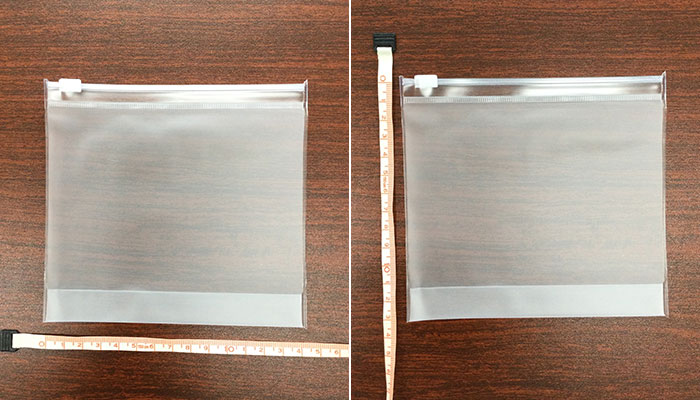 フロストクリア・ガゼットファスナーポーチ（SNS-0600775）本体サイズ