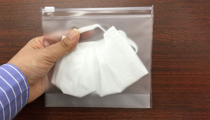 フロストクリア・ガゼットファスナーポーチ（SNS-0600775）マスクケースにも