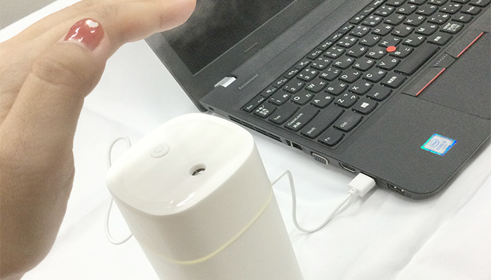 スタイリッシュUSB加湿器(SNS-0600763)ミストは熱くなりません