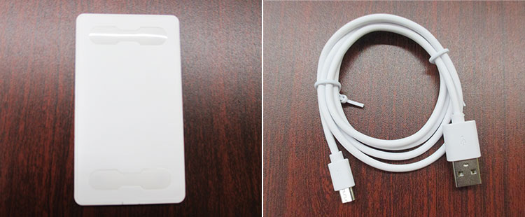 Qi(チー)対応ワイヤレス充電器(白)（hi205941）本体とUSBケーブルイメージ