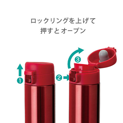 アトラス　SWITCH ワンタッチボトル370ml（atAW-351）ロックリング付き
