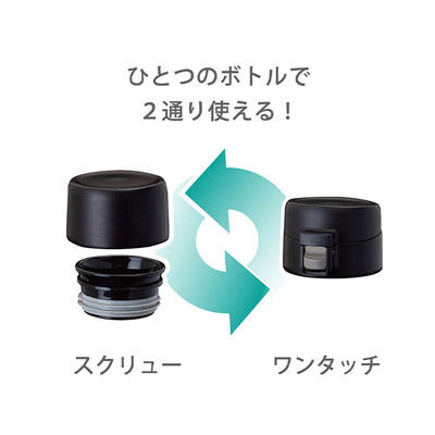 アトラス　SWITCH マグボトル（キャップセット）500ml（atAY-501）2種類のキャップ