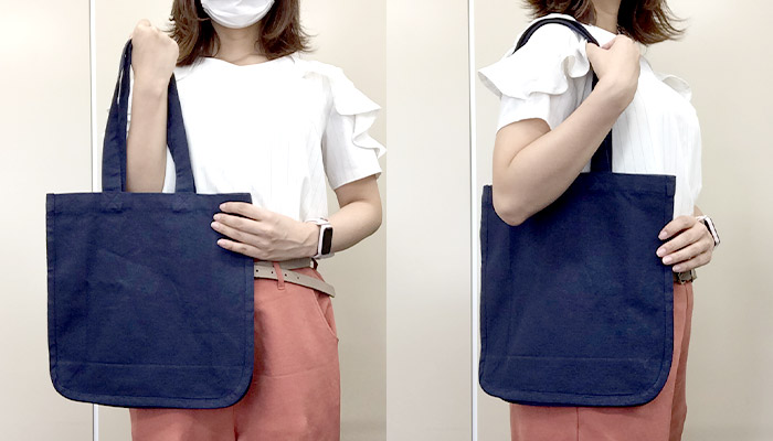 デュラウンド・リサイクルコットンパイピングトート（M）(SNS-0600932)持ち手の長さ