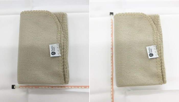 ベルト付き再生PETブランケット(SNS-0600951)本商品のサイズ