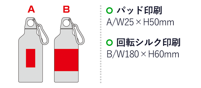 セルトナ・スマートアルミボトル（カラビナ付き）(SNS-0600963)名入れサイズ