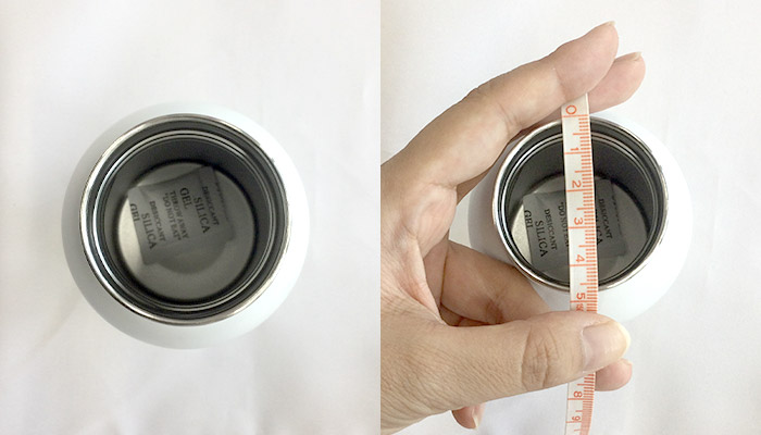 バンブーキャップ付き真空ステンレスボトル(SNS-0600966)やや細めの飲み口