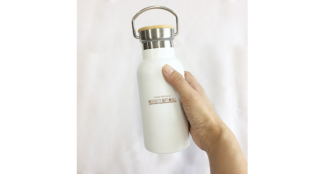 バンブーキャップ付き真空ステンレスボトル(SNS-0600966)名入れイメージ