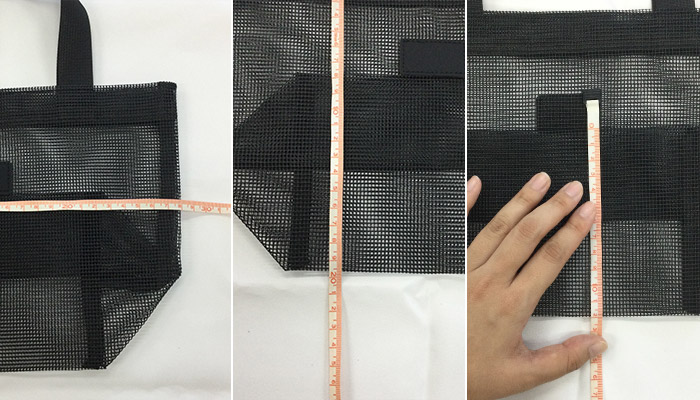 プラシャープ ・メッシュトート(SNS-0600921)本商品のサイズ