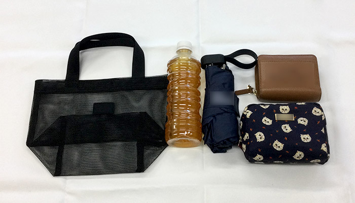 プラシャープ ・メッシュトート(SNS-0600921)収納力の確認