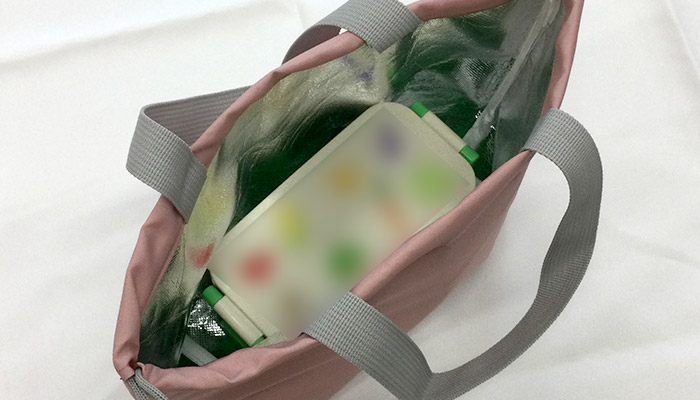 保冷温巾着バッグ(SNS-0600958)間口を広げた状態
