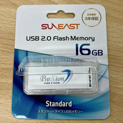 USB2.0フラッシュメモリー16GB（SNS-1001259）カラフルも再現できるインクジェット印刷
