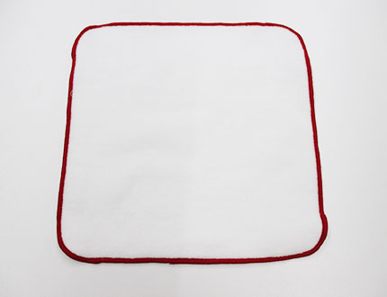 今治製プリント用タオルハンカチ（V010415）赤フチイメージ