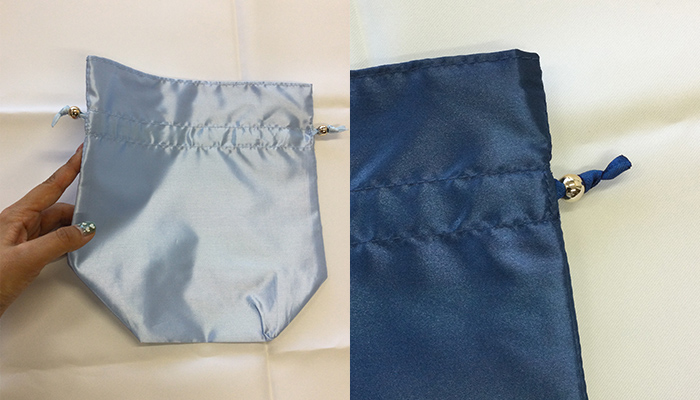 ≪実際に使ってみました！≫サテンキューブ巾着(SNS-0601085)｜名入れ