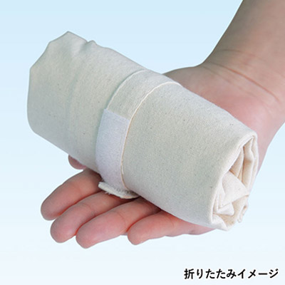 コットンレジ袋(Lサイズ)（en118-C）コンパクトに畳めます
