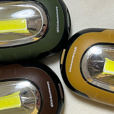 カラビナ付き3WAYハイパワーライト（SNS-0600802）名入れ部分