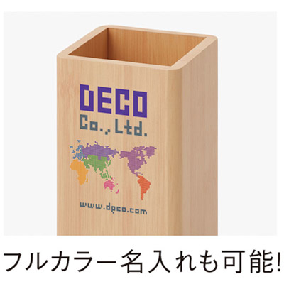 ≪名入れノベルティ実績事例≫ウッドペンスタンドクロック(SNS-0900044