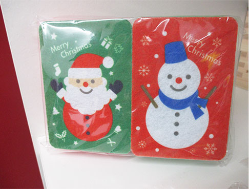 クリスマスキッチンスポンジ 2P（V010420）イメージ