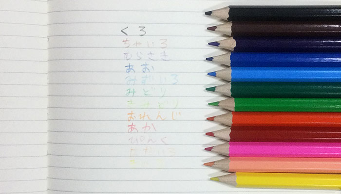 クラフト12色いろえんぴつ(SNS-0400122)色鉛筆の発色