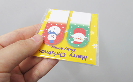 クリスマス ふせんメモ2P（V010425）包装イメージ