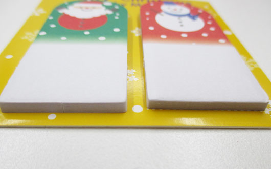 クリスマス ふせんメモ2P（V010425）付箋の枚数イメージ
