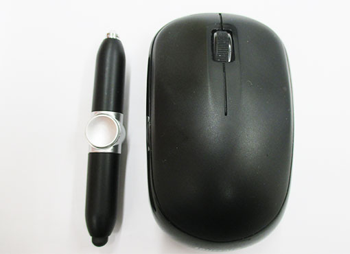 LED付スピナータッチ＆ボールペン（V010346）サイズ感イメージ
