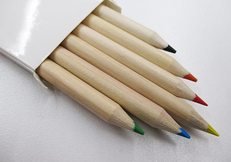 プチギフト6色えんぴつ（V010417）色鉛筆イメージ