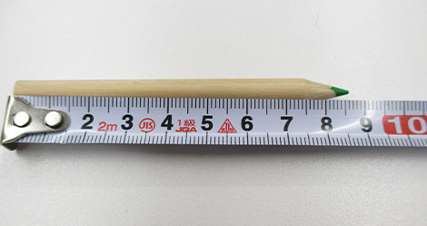プチギフト6色えんぴつ（V010417）色鉛筆のサイズイメージ