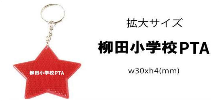 反射板キーホルダーほし（mcES025）デザインイメージ